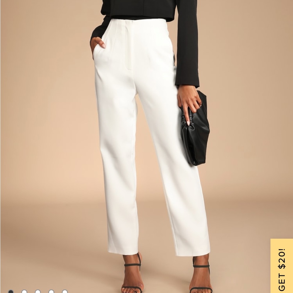 Lulus White Trouser Pant